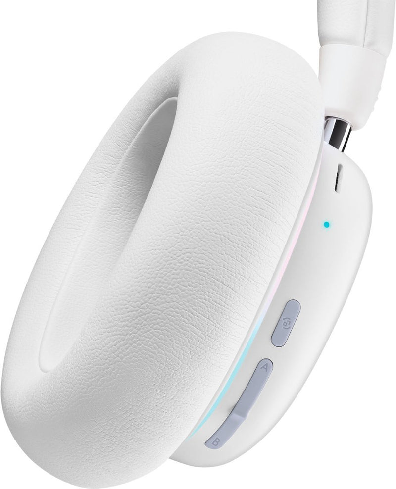 Logitech G735 Wireless Gaming Headset, Customizable LIGHTSYNC RGB Lighting, Bluetooth, 3.5 MM Aux Compatible with PC, Mobile Devices, Detachable Mic - White Mist